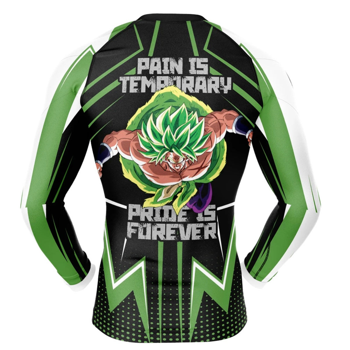 Dragon Ball Z Saiyan Legend Broly Premium Rash Guard - LONG OR SHORT SLEEVE - MADE TO ORDER 2 WEEK DISPATCH