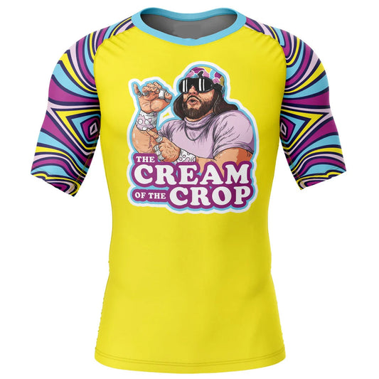 Macho Man Cream of the Crop Premium Short Sleeve BJJ / MMA Rash Guard - MADE TO ORDER 2 WEEK DISPATCH