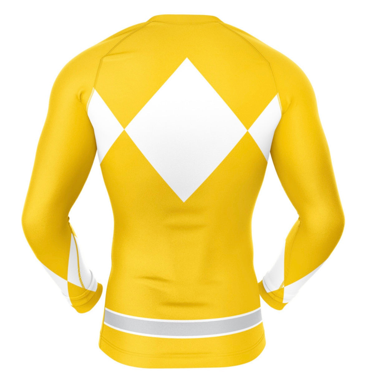 Yellow Power Ranger Premium Rash Guard - LONG OR SHORT SLEEVE - MADE TO ORDER 2 WEEK DISPATCH