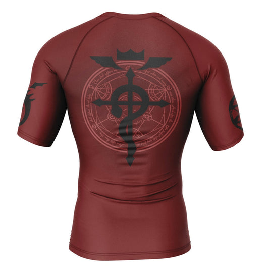 Fullmetal Alchemist Edward Elric Premium Short Sleeve Rash Guard - MADE TO ORDER 2 WEEK DISPATCH
