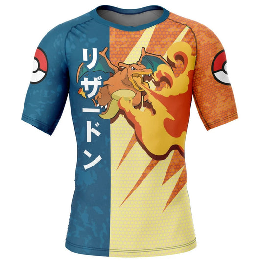 Pokemon Charizard Premium Short Sleeve Rash Guard - MADE TO ORDER 2 WEEK DISPATCH