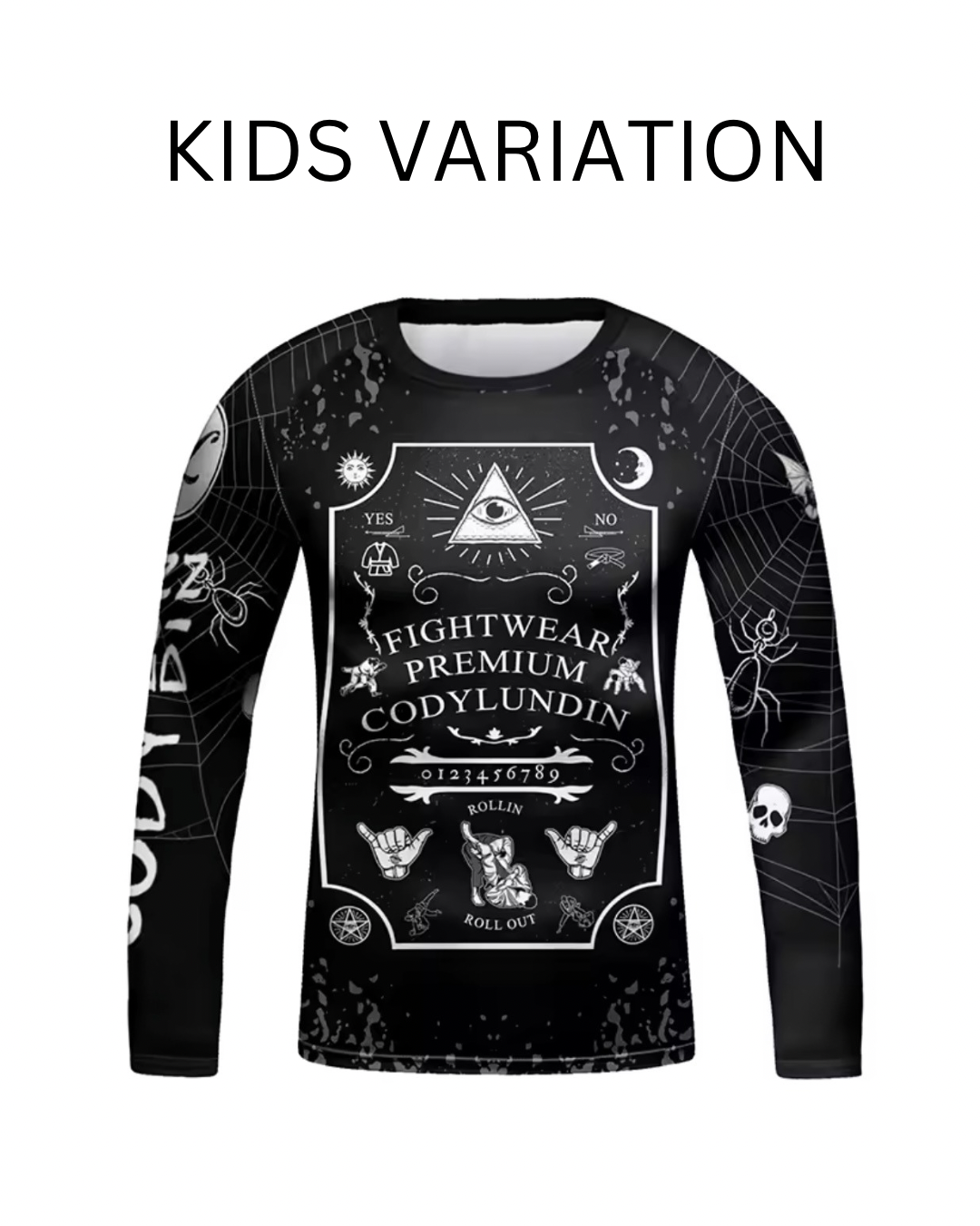 Ouija Premium BJJ / MMA Rash Guard - LONG & SHORT SLEEVE VARIATIONS - MADE TO ORDER 2 WEEK DISPATCH