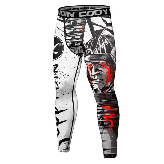 Samurai Warrior Premium Compression Spats for BJJ, MMA, Wrestling, CrossFit, Yoga, Running, Cycling, and More - MADE TO ORDER 2 WEEK DISPATCH
