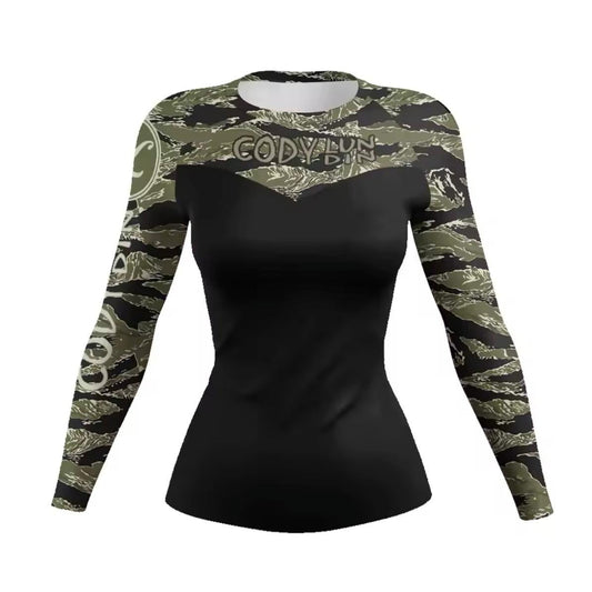 Women’s Green Canopy Premium BJJ / MMA Rash Guard - MADE TO ORDER 2 WEEK DISPATCH