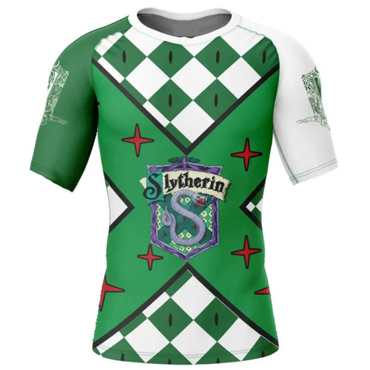 Hogwarts Slytherin Premium Rash Guard - LONG OR SHORT SLEEVE - MADE TO ORDER 2 WEEK DISPATCH