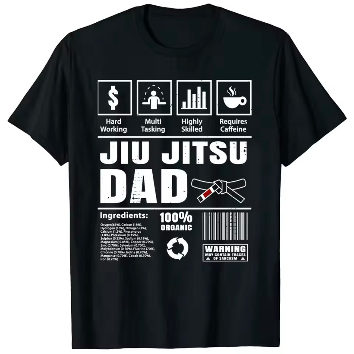 Jiu Jitsu Dad Black T-Shirt - MADE TO ORDER 2 WEEK DISPATCH