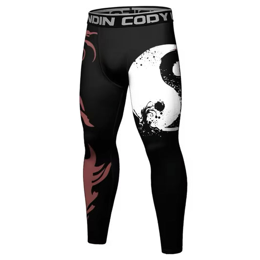 Yin Yang Premium Compression Spats for BJJ, MMA, Wrestling, CrossFit, Yoga, Running, Cycling, and More - MADE TO ORDER 2 WEEK DISPATCH