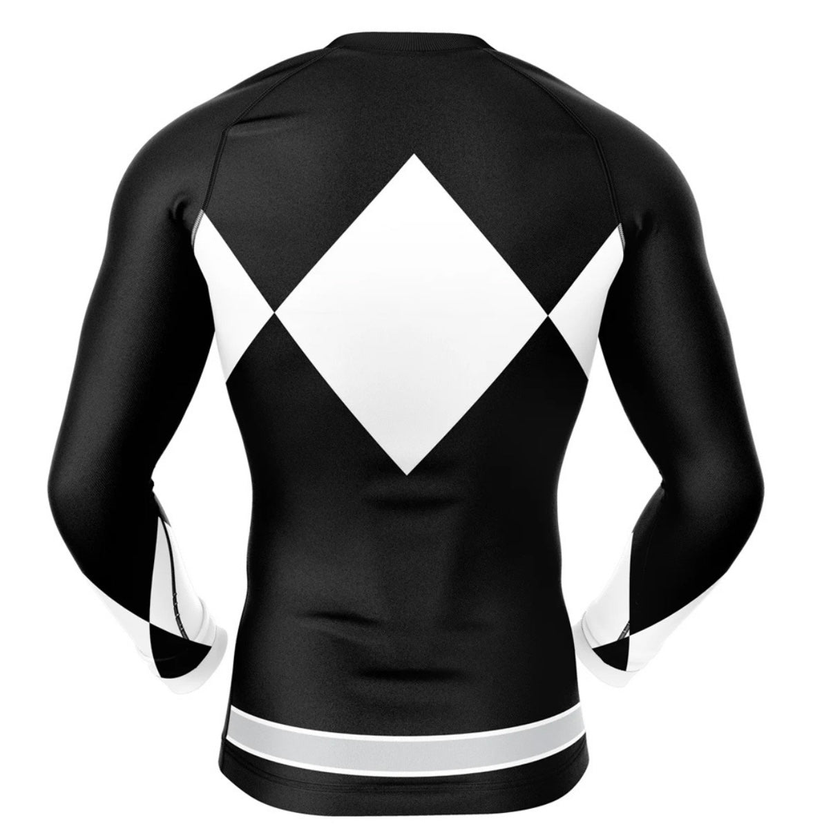 Black Power Ranger Premium Rash Guard - LONG OR SHORT SLEEVE - MADE TO ORDER 2 WEEK DISPATCH