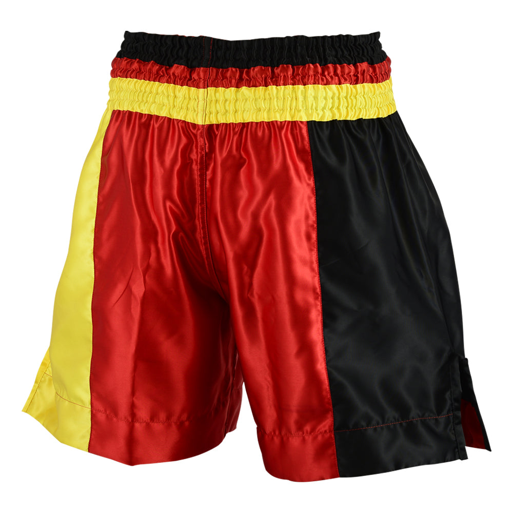 Boxing Competition Satin Training Shorts - Black/Yellow