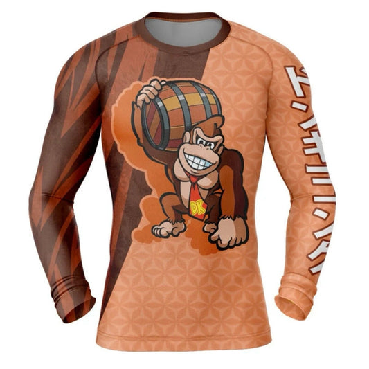 Donkey Kong Premium Rash Guard - LONG OR SHORT SLEEVE - MADE TO ORDER 2 WEEK DISPATCH