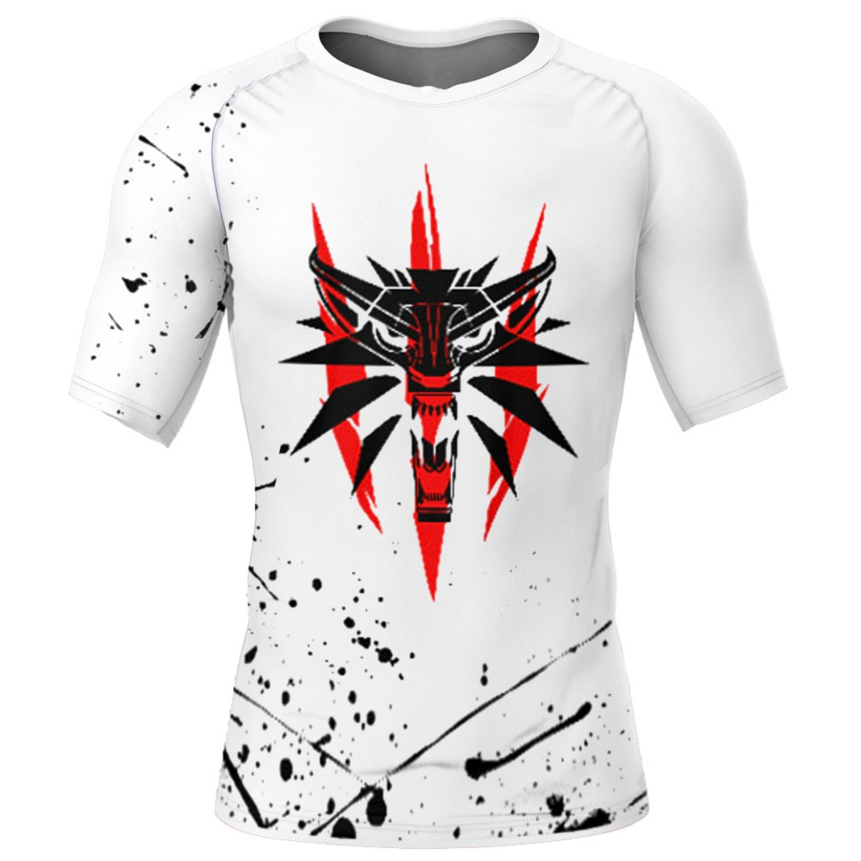The Witcher White Premium Short Sleeve Rash Guard - MADE TO ORDER 2 WEEK DISPATCH