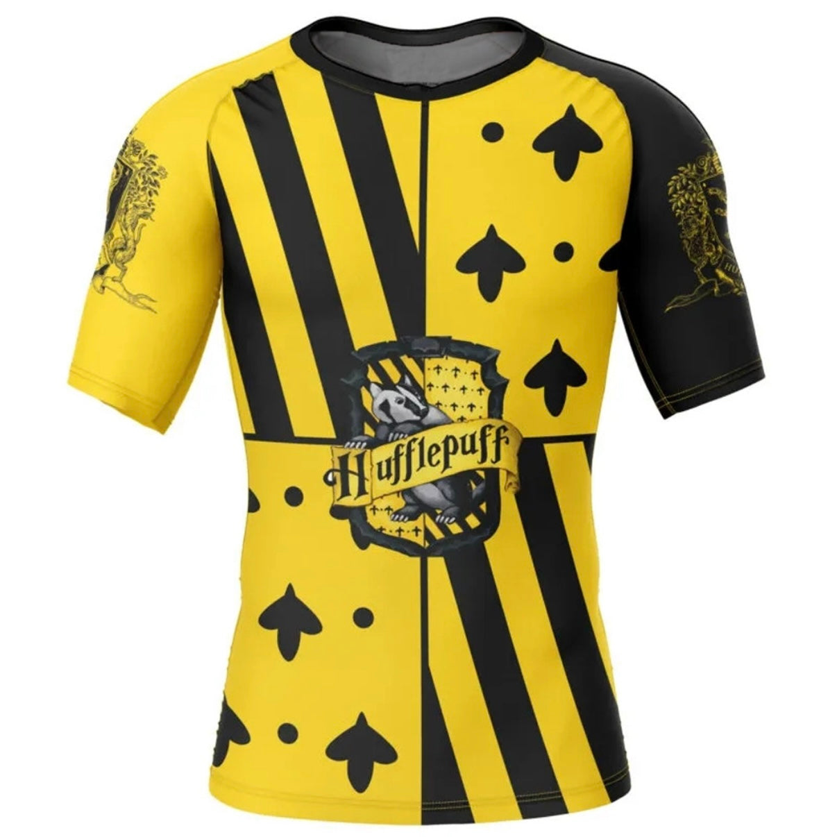 Hogwarts Hufflepuff Premium Short Sleeve Rash Guard - MADE TO ORDER 2 WEEK DISPATCH
