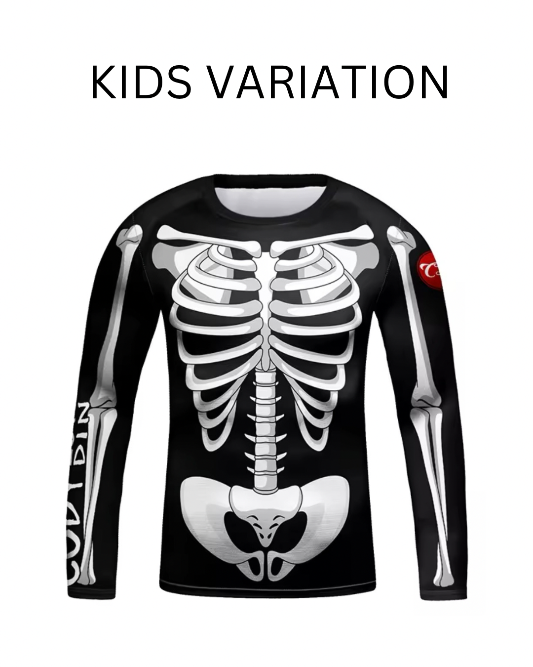 Skeleton Premium BJJ / MMA Rash Guard - LONG & SHORT SLEEVE VARIATIONS - MADE TO ORDER 2 WEEK DISPATCH