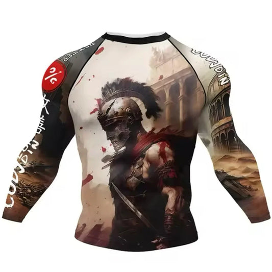 Gladiator Premium BJJ / MMA Rash Guard - LONG & SHORT SLEEVE VARIATIONS - MADE TO ORDER 2 WEEK DISPATCH
