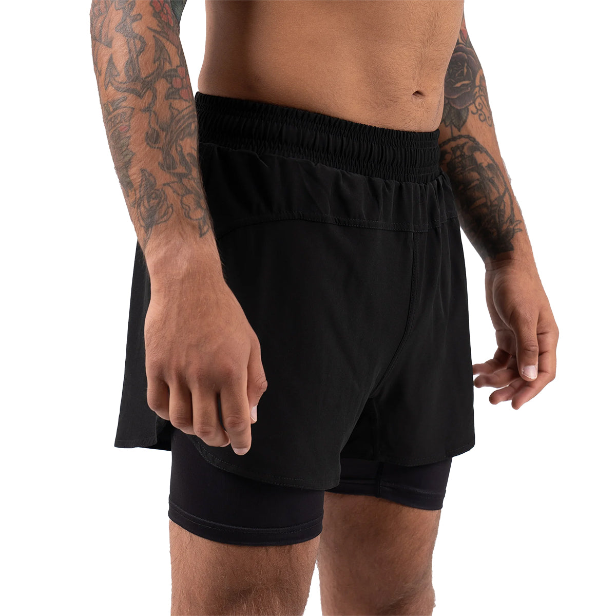 Scramble Combo Hybrid Grappling Fight Shorts - Black