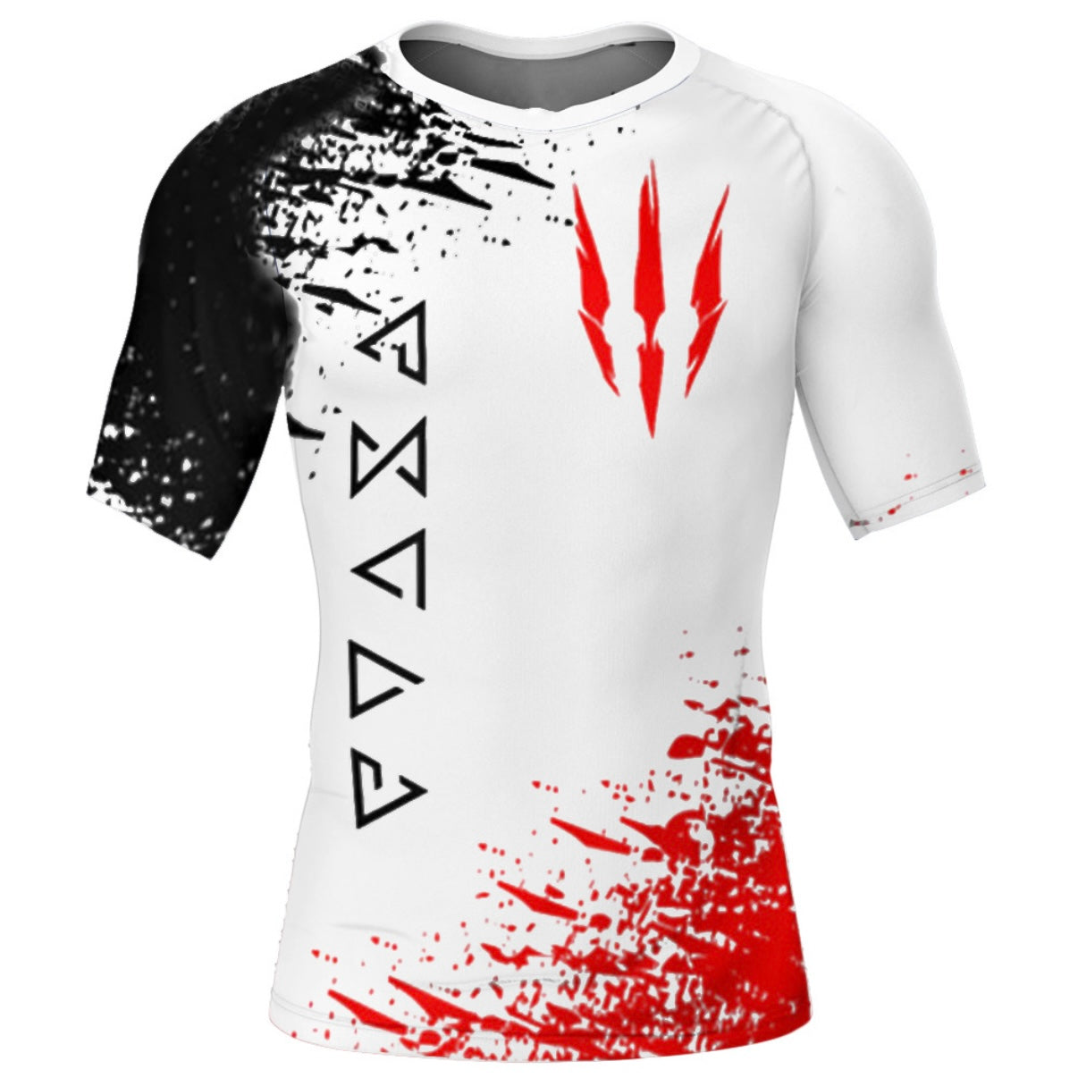 The Witcher White Short Sleeve Rash Guard - MADE TO ORDER 2 WEEK DISPATCH