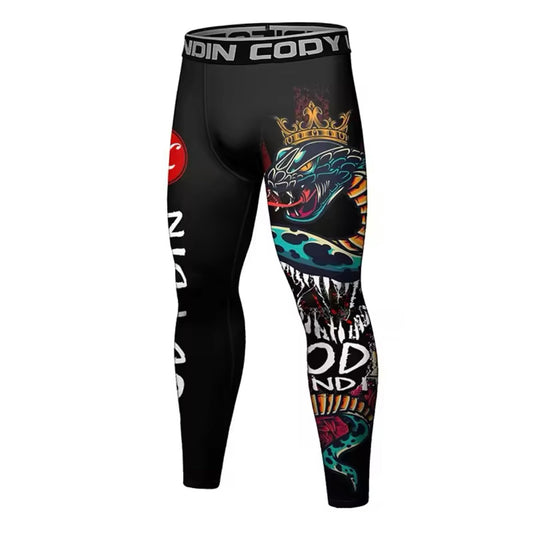Snake King Premium Compression Spats for BJJ, MMA, Wrestling, CrossFit, Yoga, Running, Cycling, and More - MADE TO ORDER 2 WEEK DISPATCH
