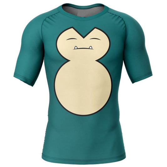 Pokemon Snorlax Premium Short Sleeve BJJ Rash Guard