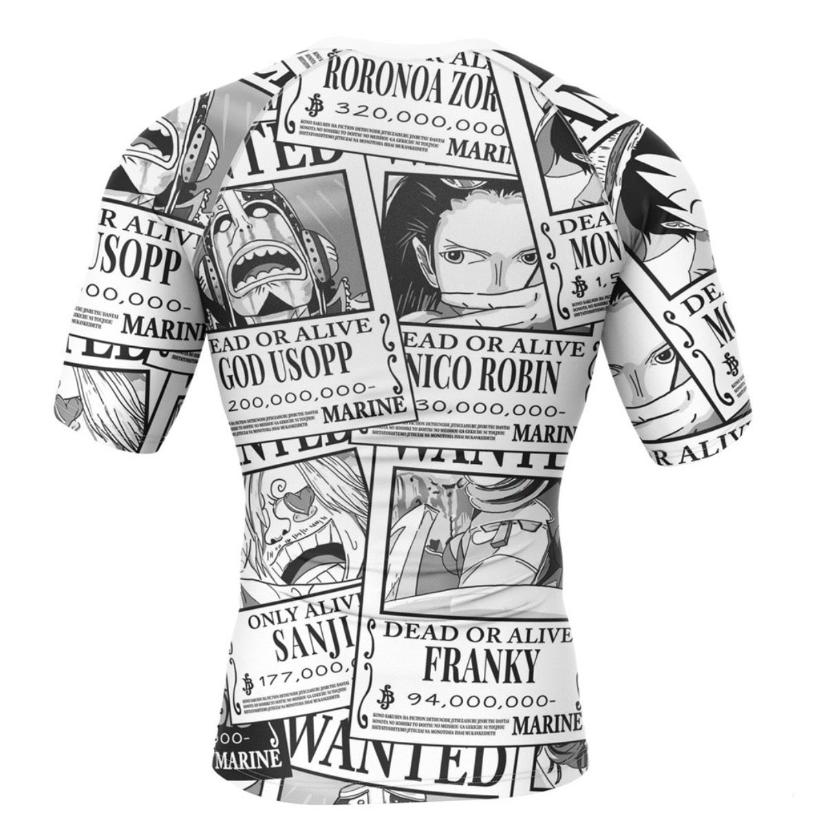 One Piece Wanted Premium Short Sleeve Rash Guard - MADE TO ORDER 2 WEEK DISPATCH