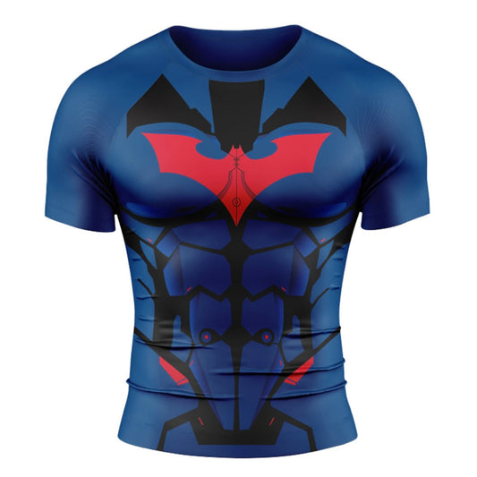 Blue Batman Premium Short Sleeve Rash Guard - MADE TO ORDER 2 WEEK DISPATCH