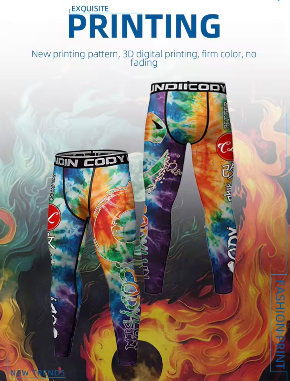 Colourful Premium Compression Spats For BJJ, MMA, Wrestling, CrossFit, Yoga, Running, Cycling, and More - MADE TO ORDER 2 WEEK DISPATCH