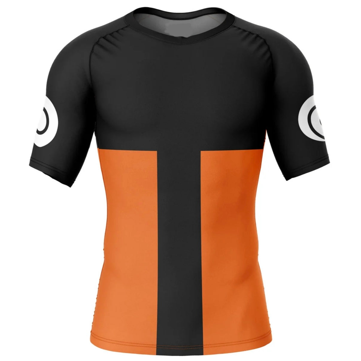 Naruto Uzumaki White Symbol Premium Rash Guard - LONG OR SHORT SLEEVE - MADE TO ORDER 2 WEEK DISPATCH