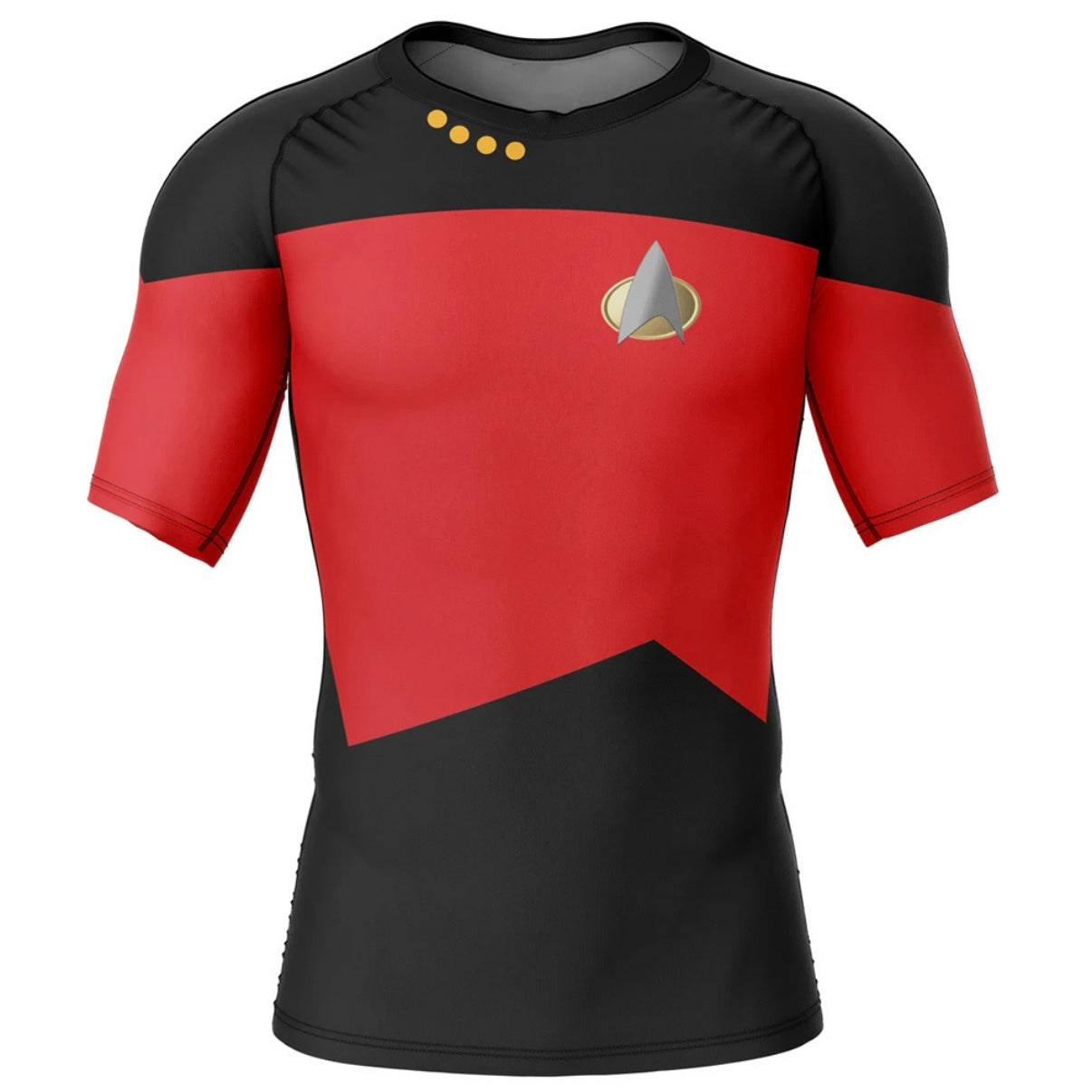 Star Trek The Next Generation Red Premium Rash Guard - LONG OR SHORT SLEEVE - MADE TO ORDER 2 WEEK DISPATCH