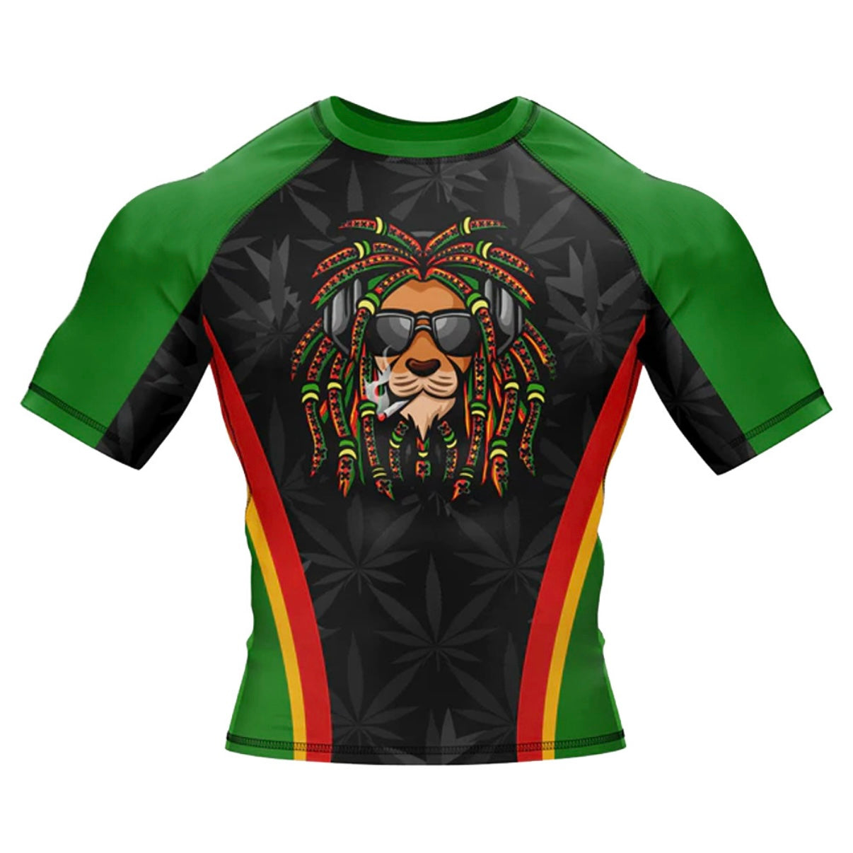 Reggae Premium Rash Guard - LONG OR SHORT SLEEVE - MADE TO ORDER 2 WEEK DISPATCH
