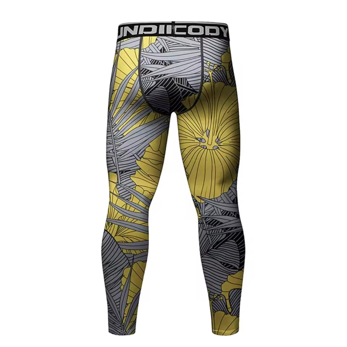 Grey & Yellow Premium Compression Spats For BJJ, MMA, Wrestling, CrossFit, Yoga, Running, Cycling, and More - MADE TO ORDER 2 WEEK DISPATCH