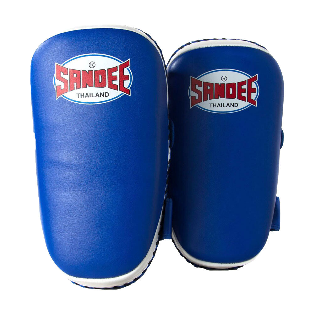 Sandee Muay Thai Leather Curved Kick Pads - Pair