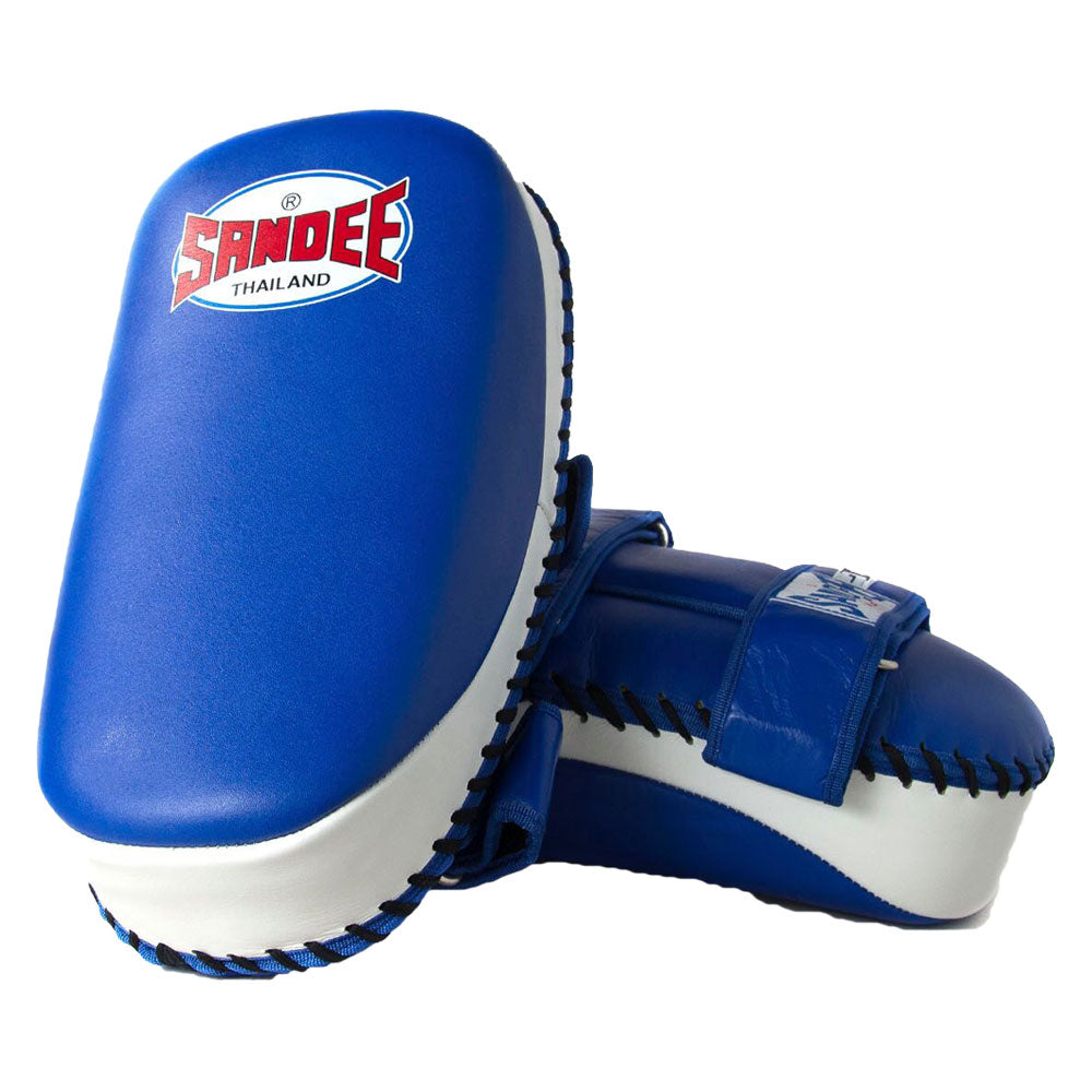 Sandee Muay Thai Leather Curved Kick Pads - Pair