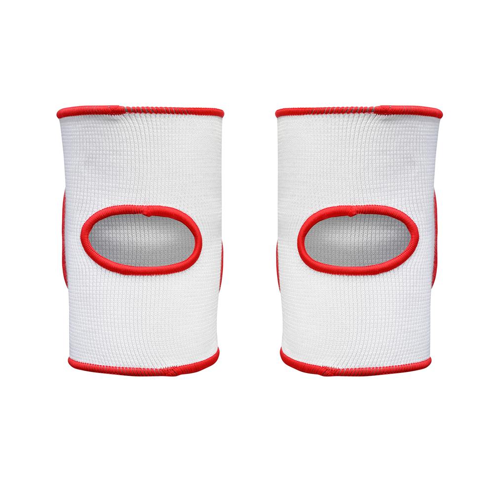 Deluxe Padded MMA/ Judo Knee Pads - White/Red