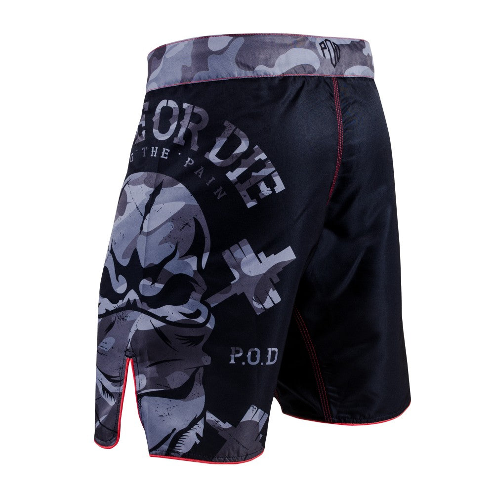 Pride or Die MMA Black "Raw Training" Urban Fight Shorts