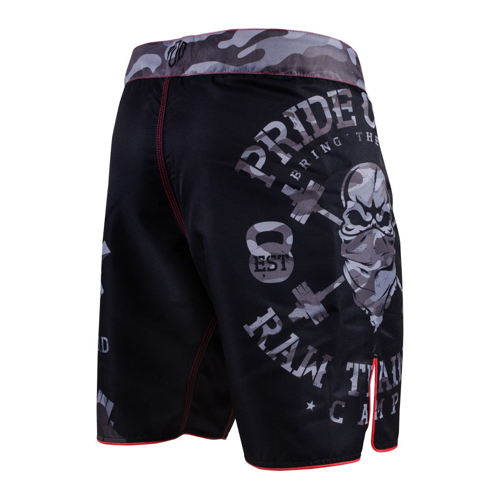 Pride or Die MMA Black "Raw Training" Urban Fight Shorts