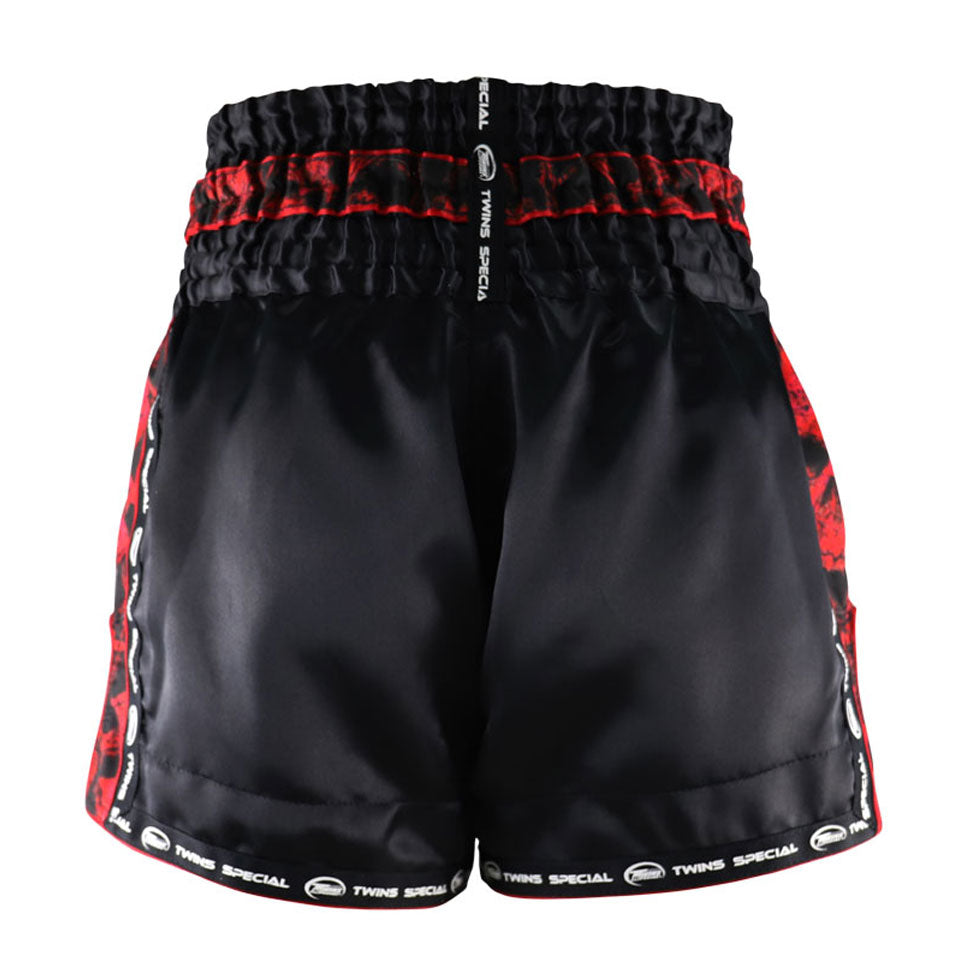 Twins TWS-153 Muay Thai Skull Shorts - Black