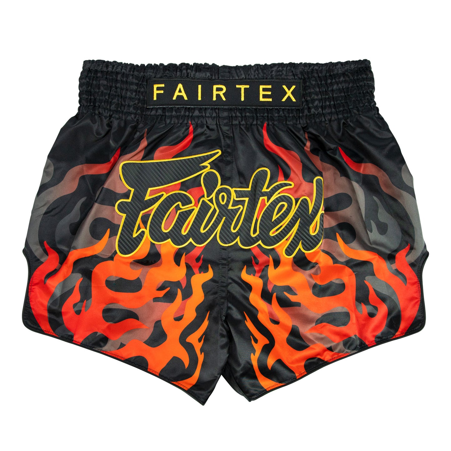 Fairtex Slim Cut Muay Thai Fight Shorts - Black Volcano