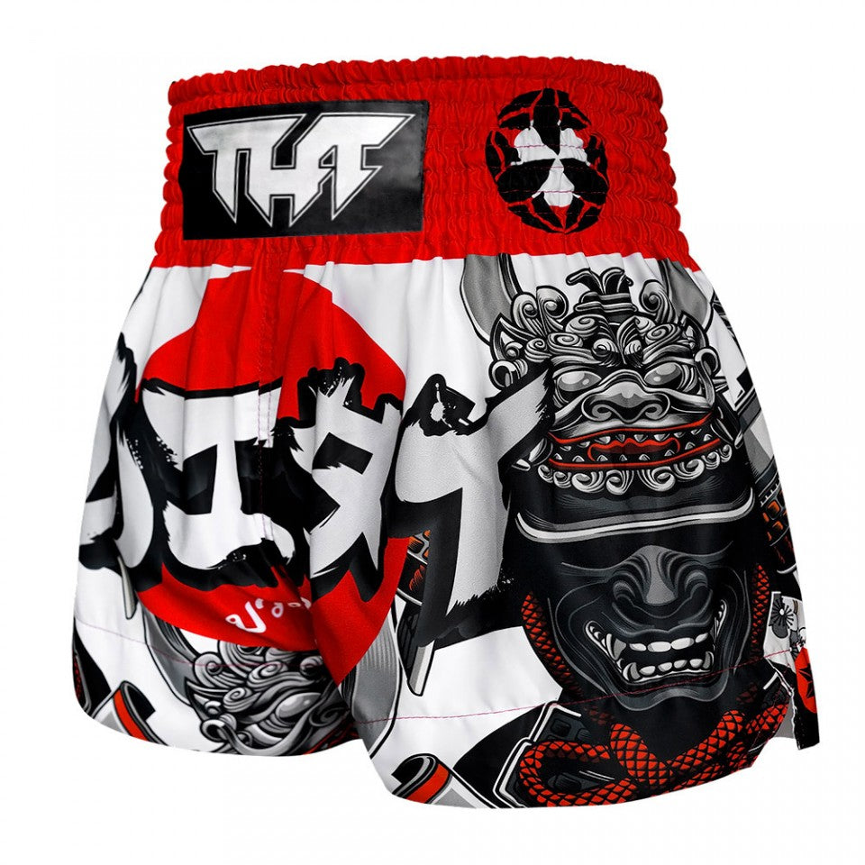 TUFF Traditional The Samurai Of Siam Muay Thai Shorts - White