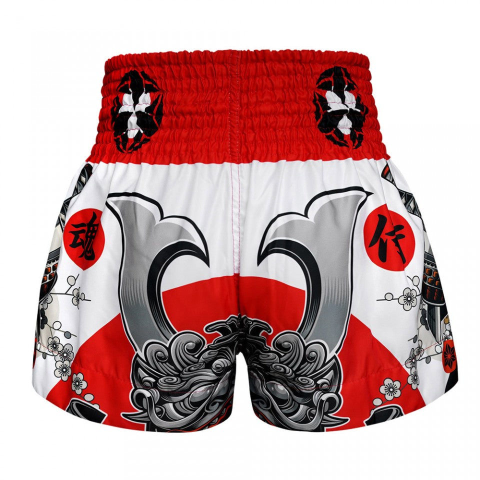 TUFF Traditional The Samurai Of Siam Muay Thai Shorts - White