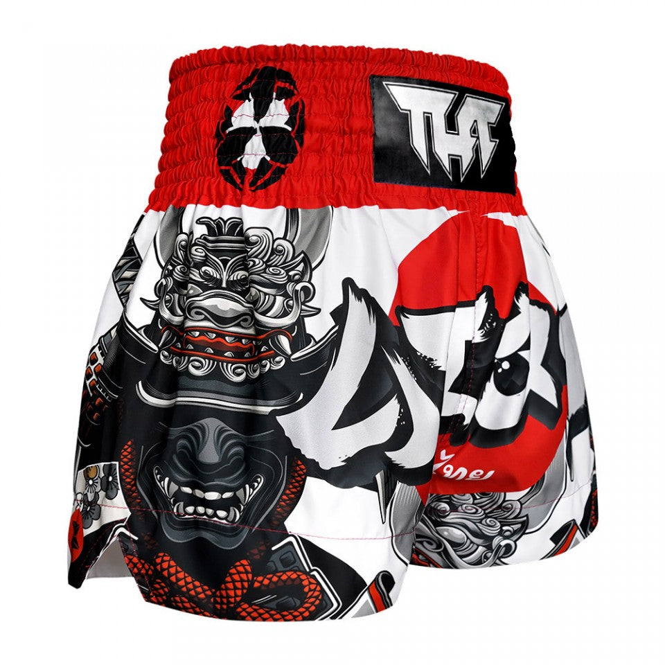 TUFF Traditional The Samurai Of Siam Muay Thai Shorts - White