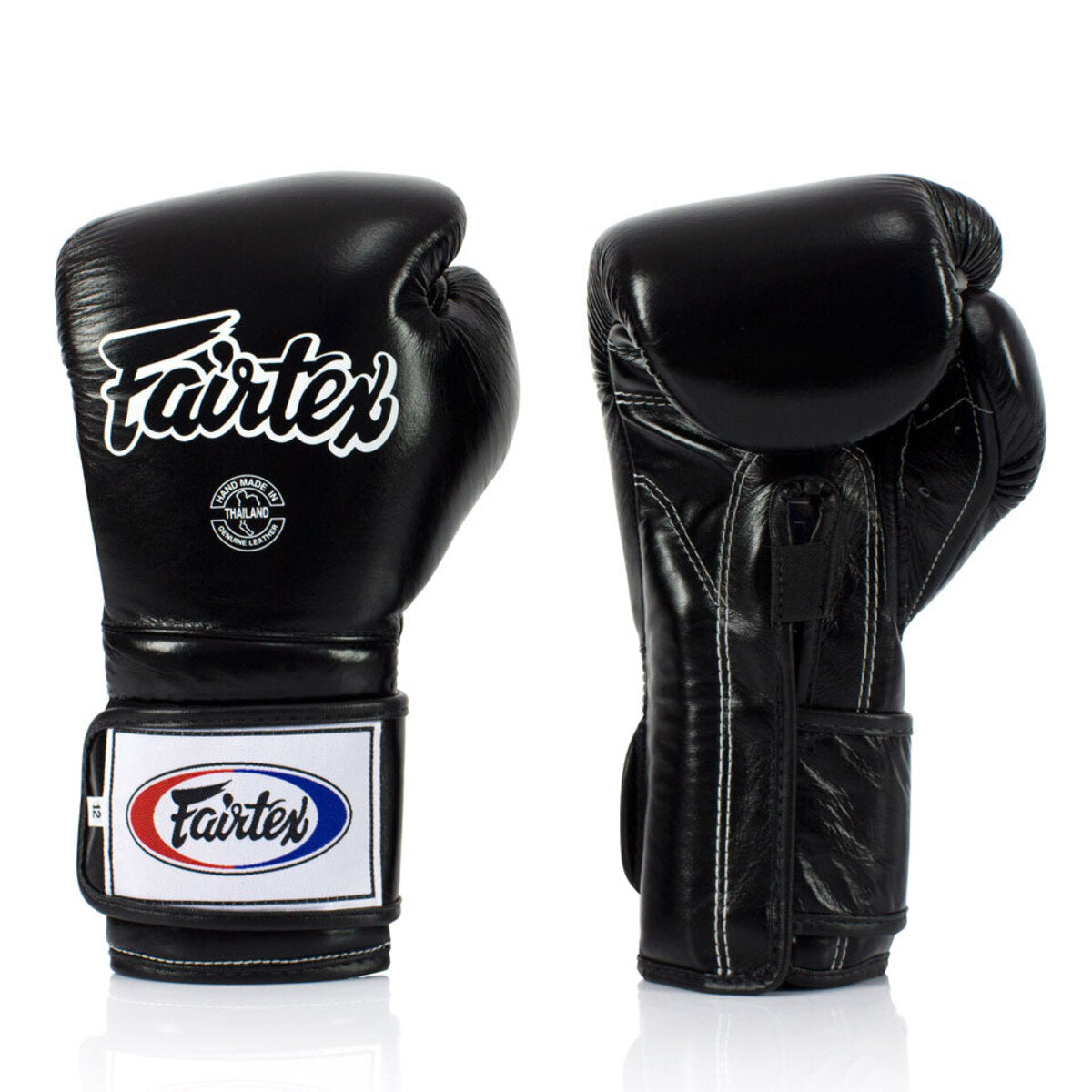 Fairtex BGV9 Leather Mexican Style Boxing Gloves - Black