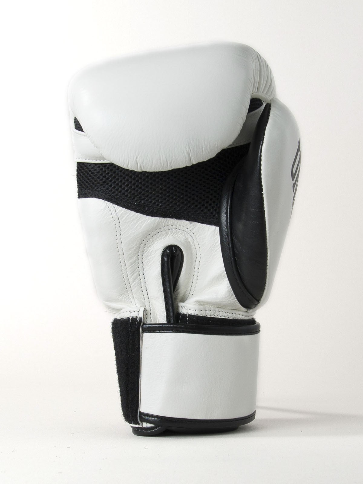 Sandee Black Leather Cool Tech Muay Thai Boxing Gloves  - White