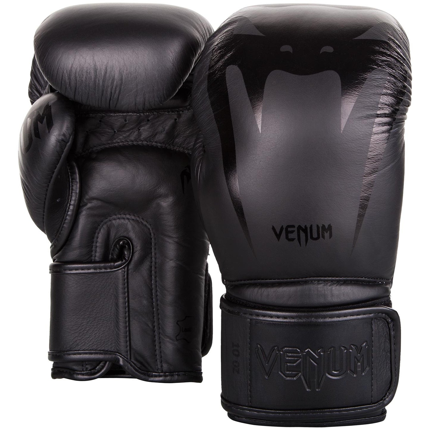 Venum Giant 3:0 Nappa Leather Boxing Gloves -Black/Black