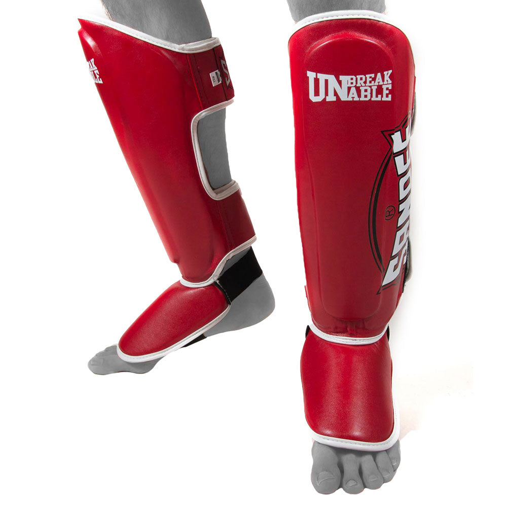 Sandee Kids Muay Thai Shin Guards  - Red