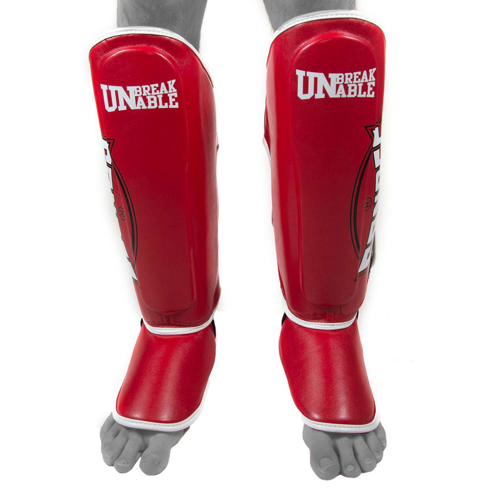 Sandee Kids Muay Thai Shin Guards  - Red