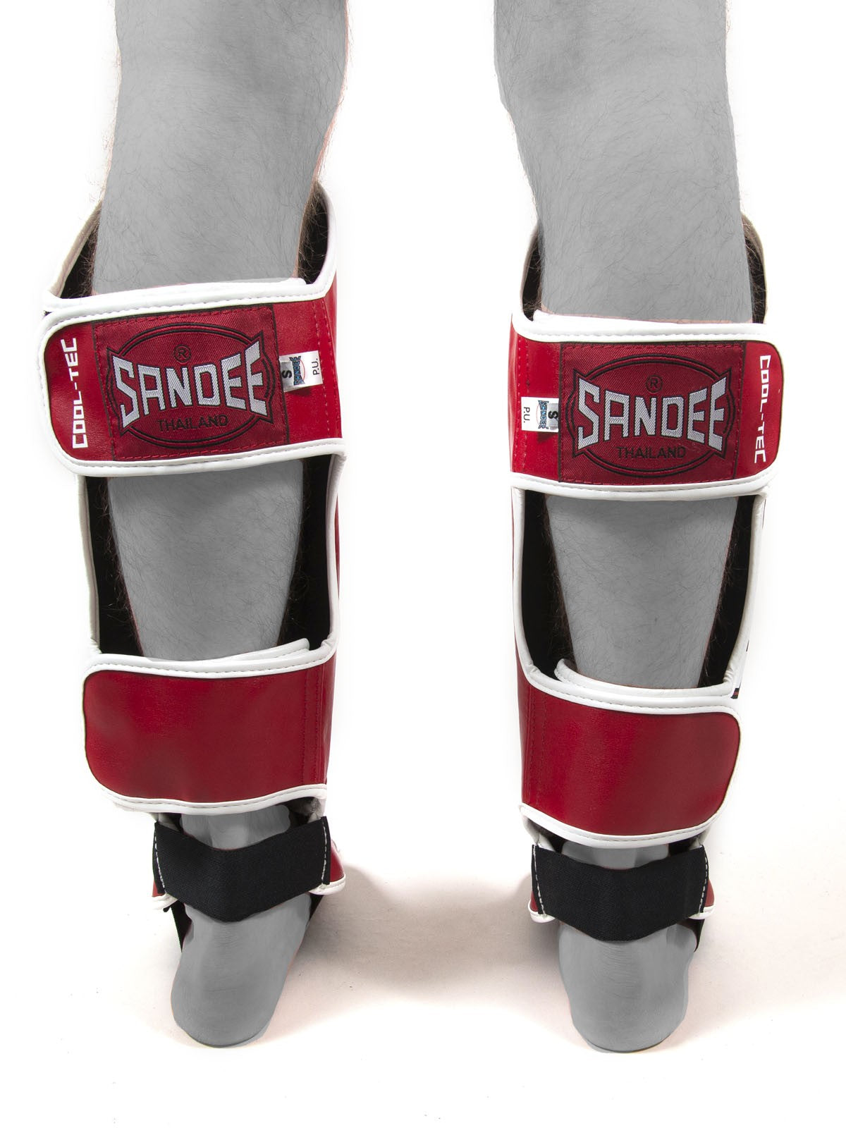 Sandee Kids Muay Thai Shin Guards  - Red