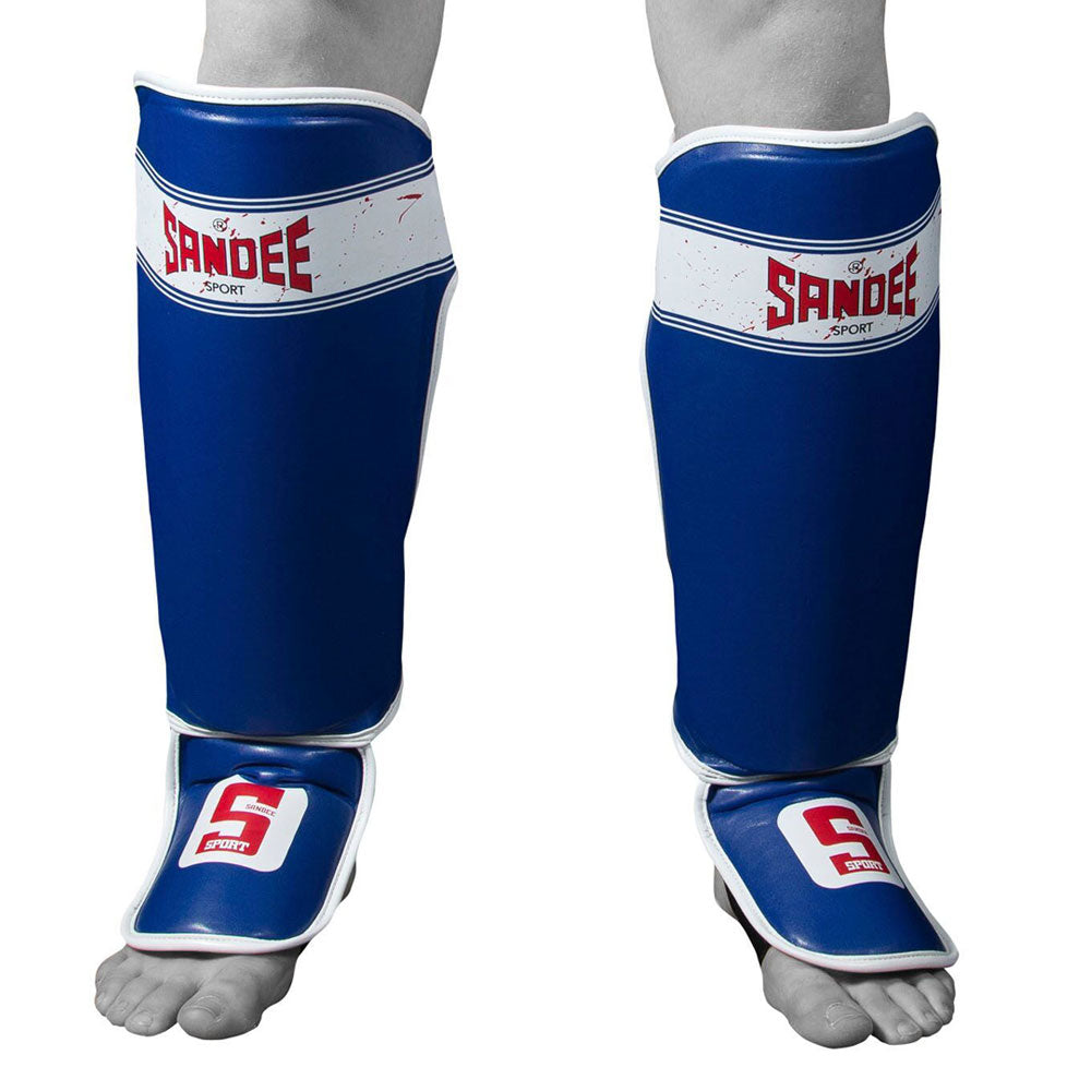 Sandee Sport Muay Thai Shin Guards - Blue