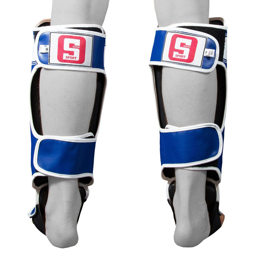 Sandee Sport Muay Thai Shin Guards - Blue