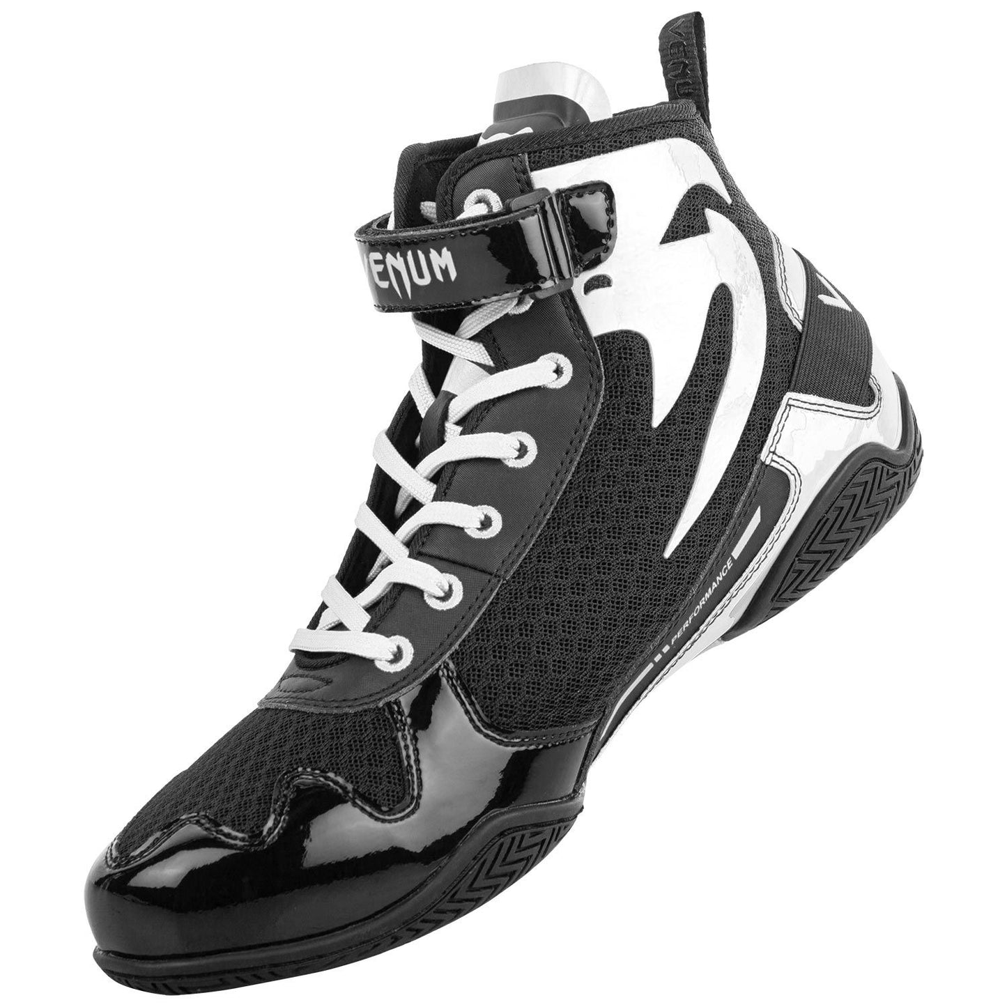 Venum Elite Low Top Giant Boxing shoes - Black/ White