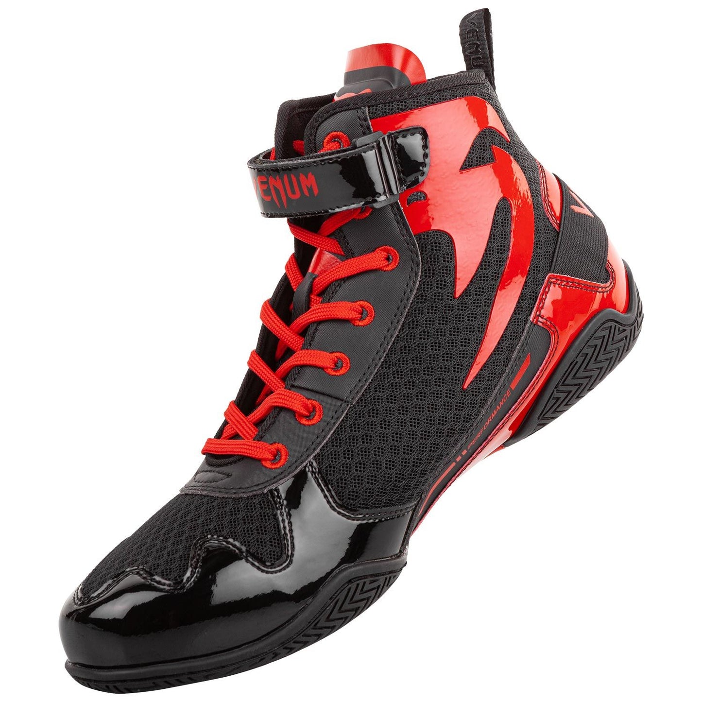 Venum Elite Low Top Giant Boxing shoes - Black/ Red