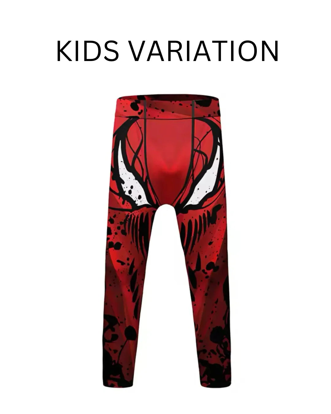 Red Carnage Premium Compression Spats for BJJ, MMA, Wrestling, CrossFit, Yoga, Running, Cycling, and More - MADE TO ORDER 2 WEEK DISPATCH